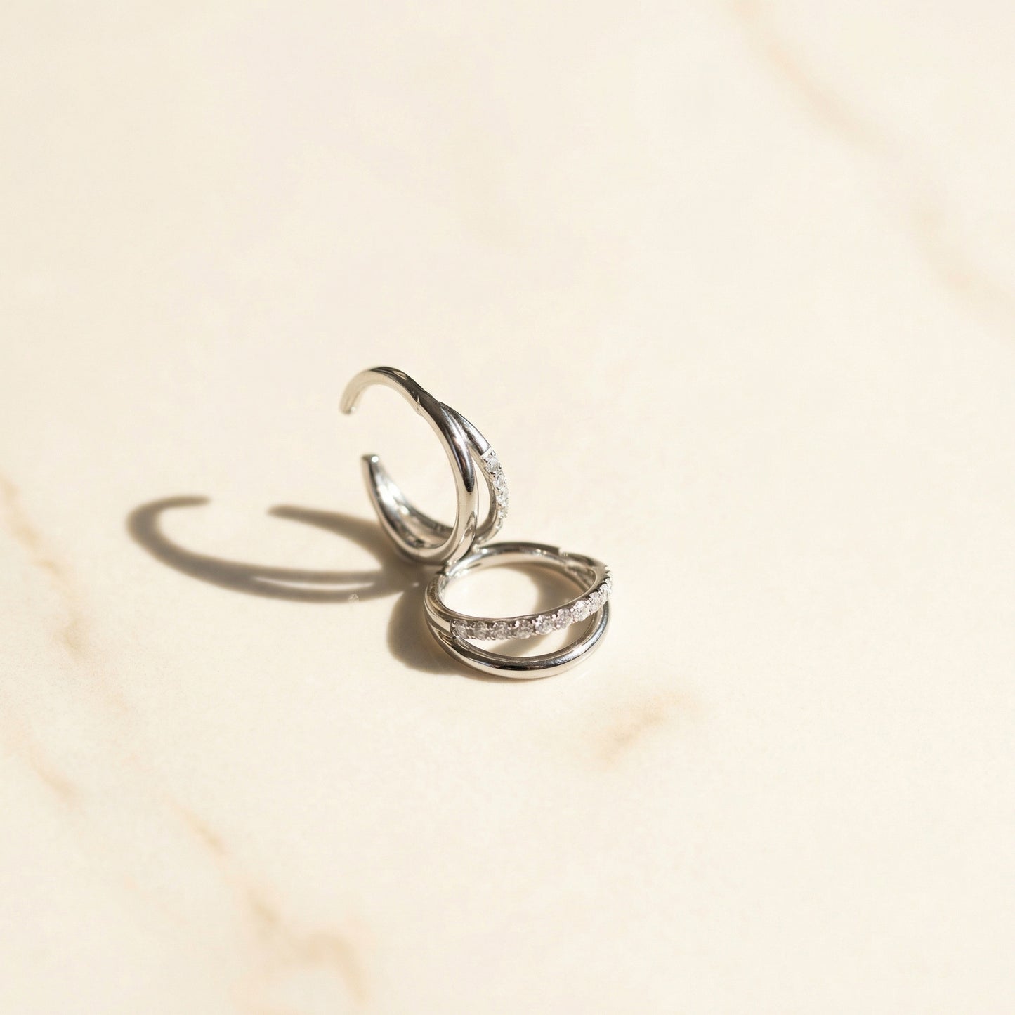 The Muse Double Hoop Segment Ring