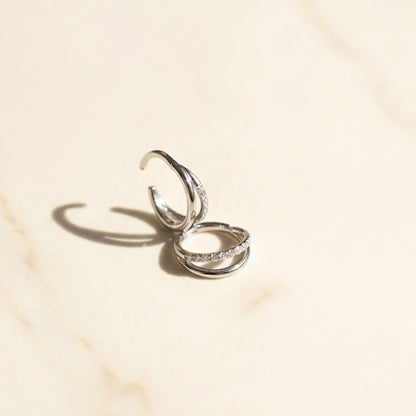 The Muse Double Hoop Segment Ring