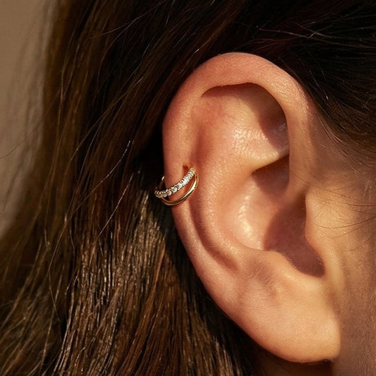 The Muse Double Hoop Segment Ring