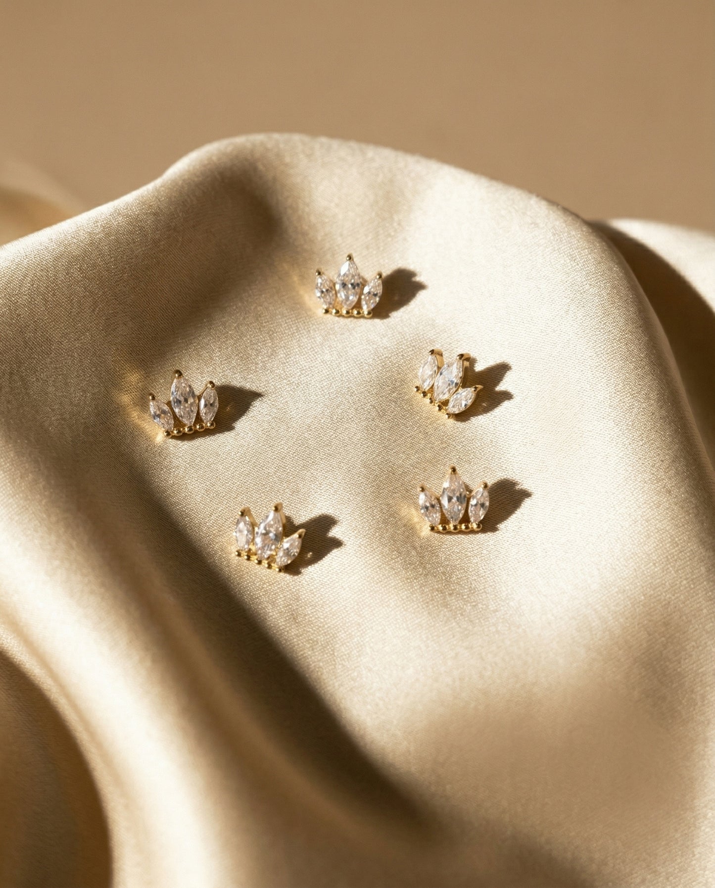 The Marquise Crown Internally Threaded Stud