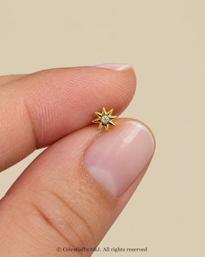 Starburst CZ Nose Ring