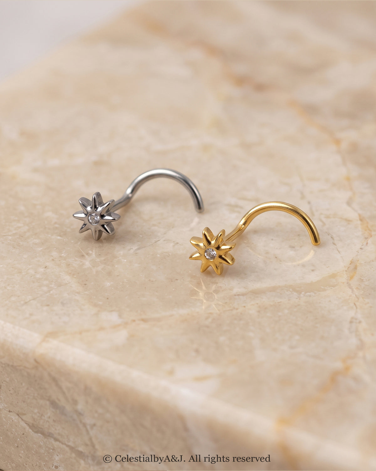 Starburst CZ Nose Ring
