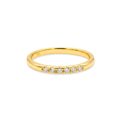 Dainty CZ Stacking Ring with 6 Stones