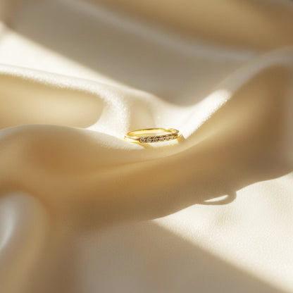 Dainty CZ Stacking Ring with 6 Stones