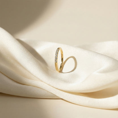 Dainty CZ Stacking Ring with 6 Stones