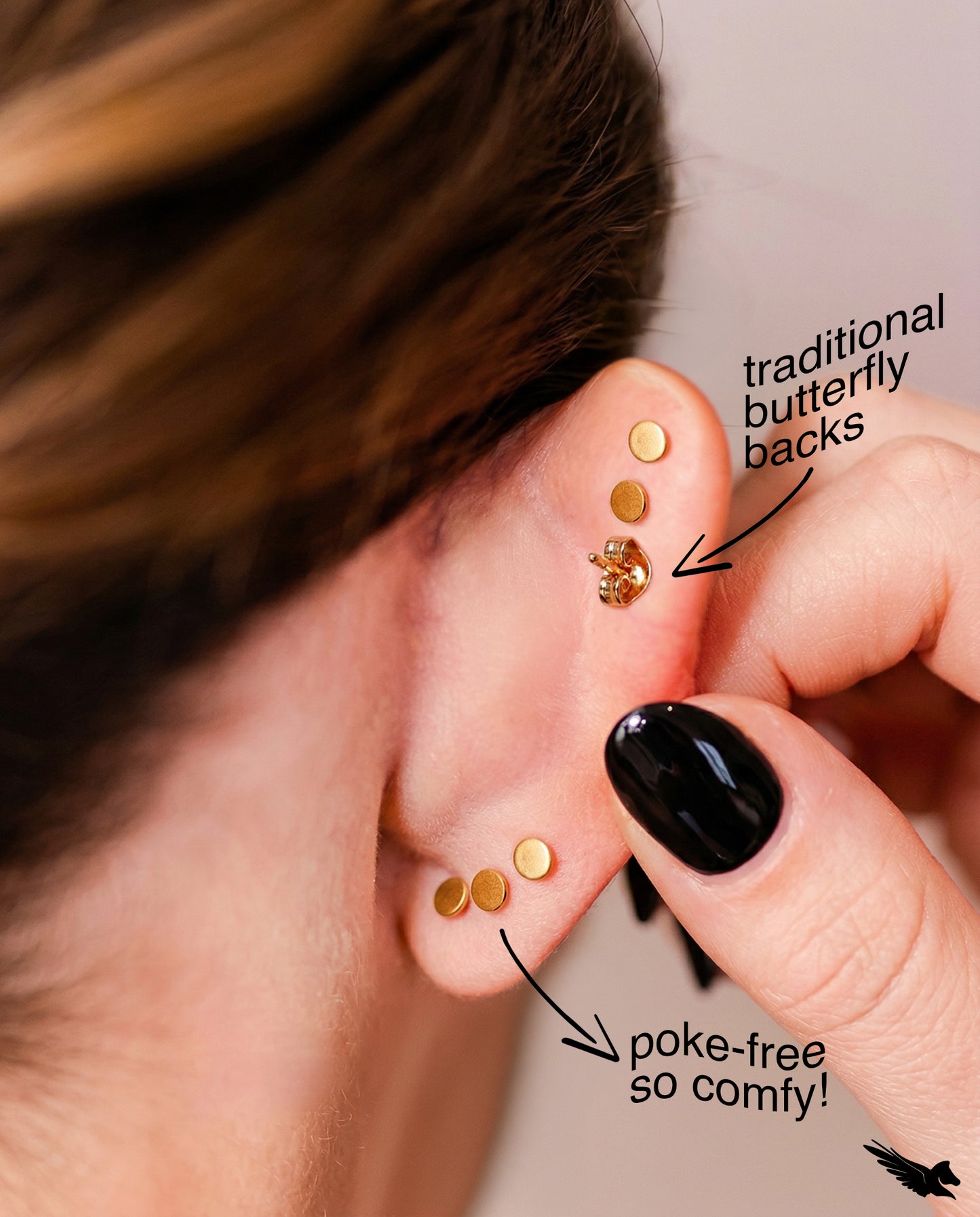 Mini Lightning Bolt Threadless Stud