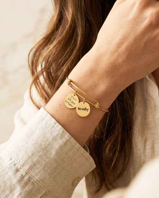 Handwriting Disc Bangle