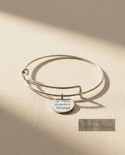 Handwriting Disc Bangle