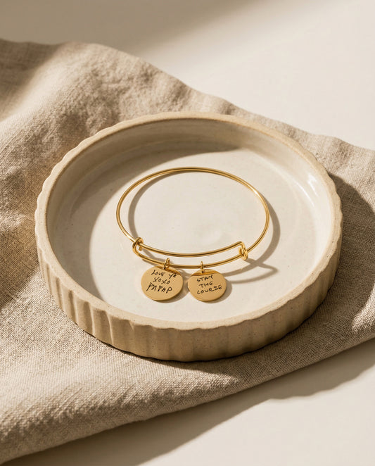 Handwriting Disc Bangle