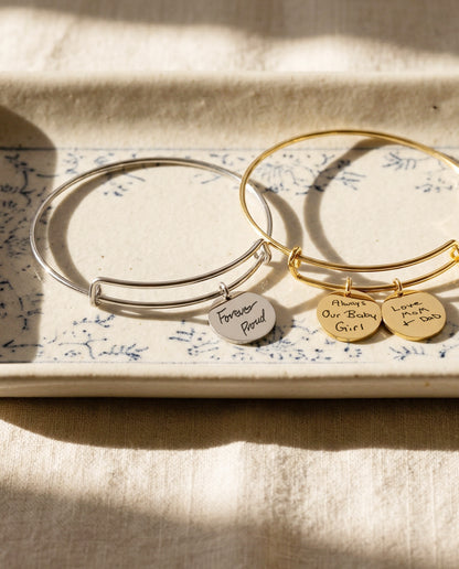 Handwriting Disc Bangle
