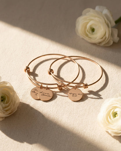 Handwriting Disc Bangle