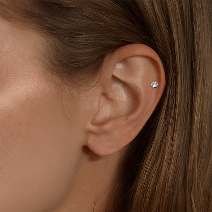 Tiny Paw Print Flat Back