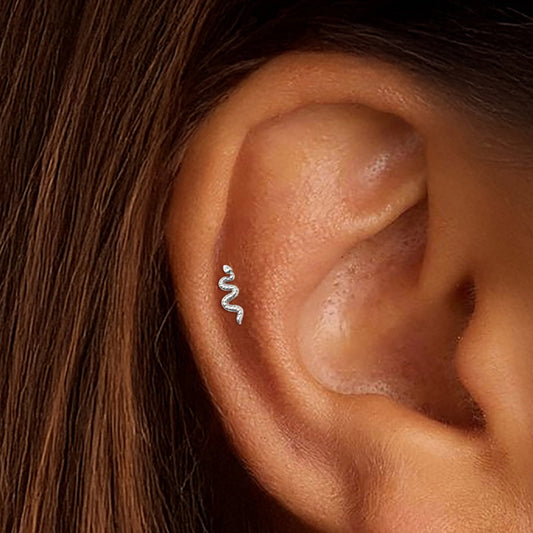 Tiny Snake Internally Threaded Stud