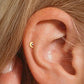 Moon and Star Threadless Titanium Flat Back