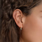 Rectangle Pave Hoop Earrings