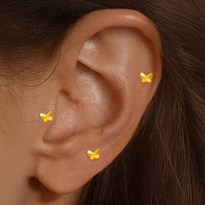 Textured Butterfly Dainty Flat Back