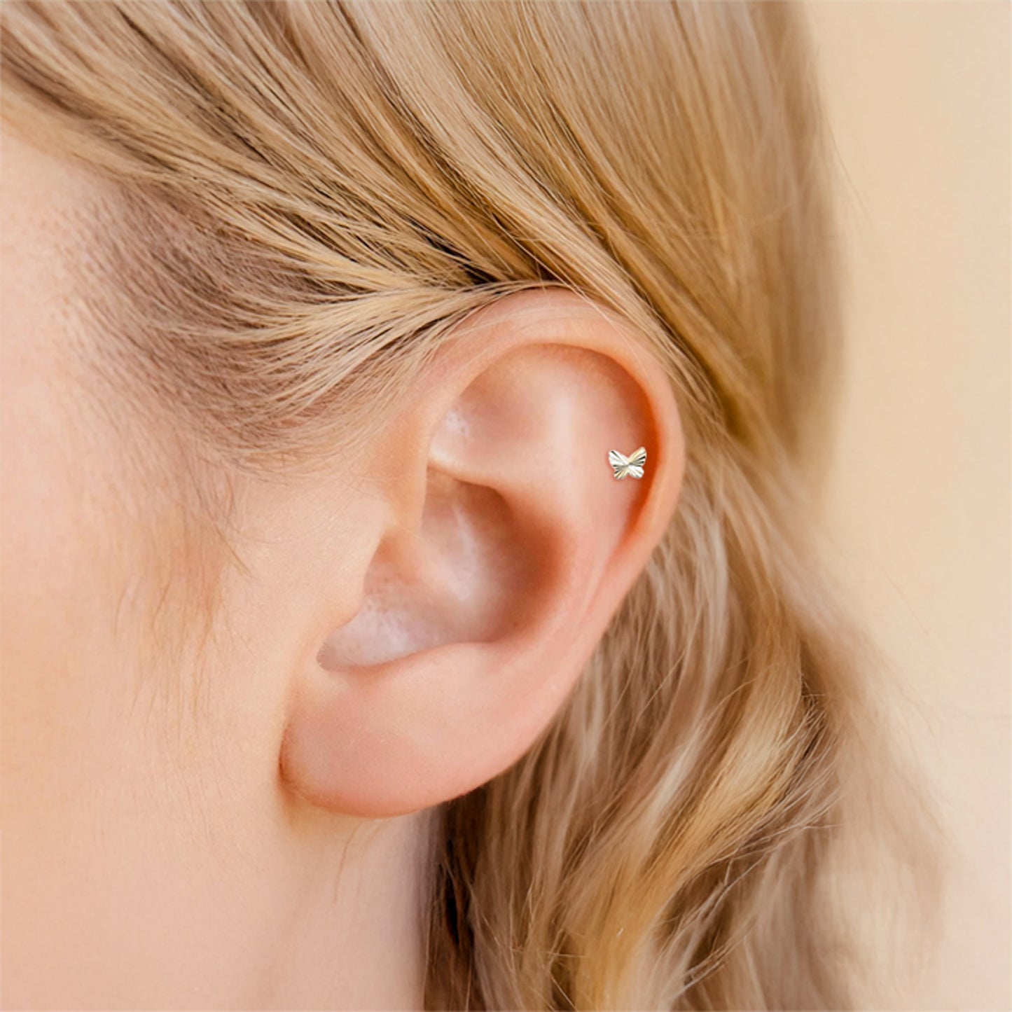 Textured Butterfly Dainty Flat Back