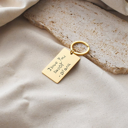 Handwriting Tag Key Chain