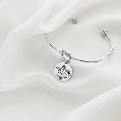 Combined Birth Flower Bouquet Knot Bracelet