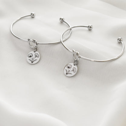Combined Birth Flower Bouquet Knot Bracelet