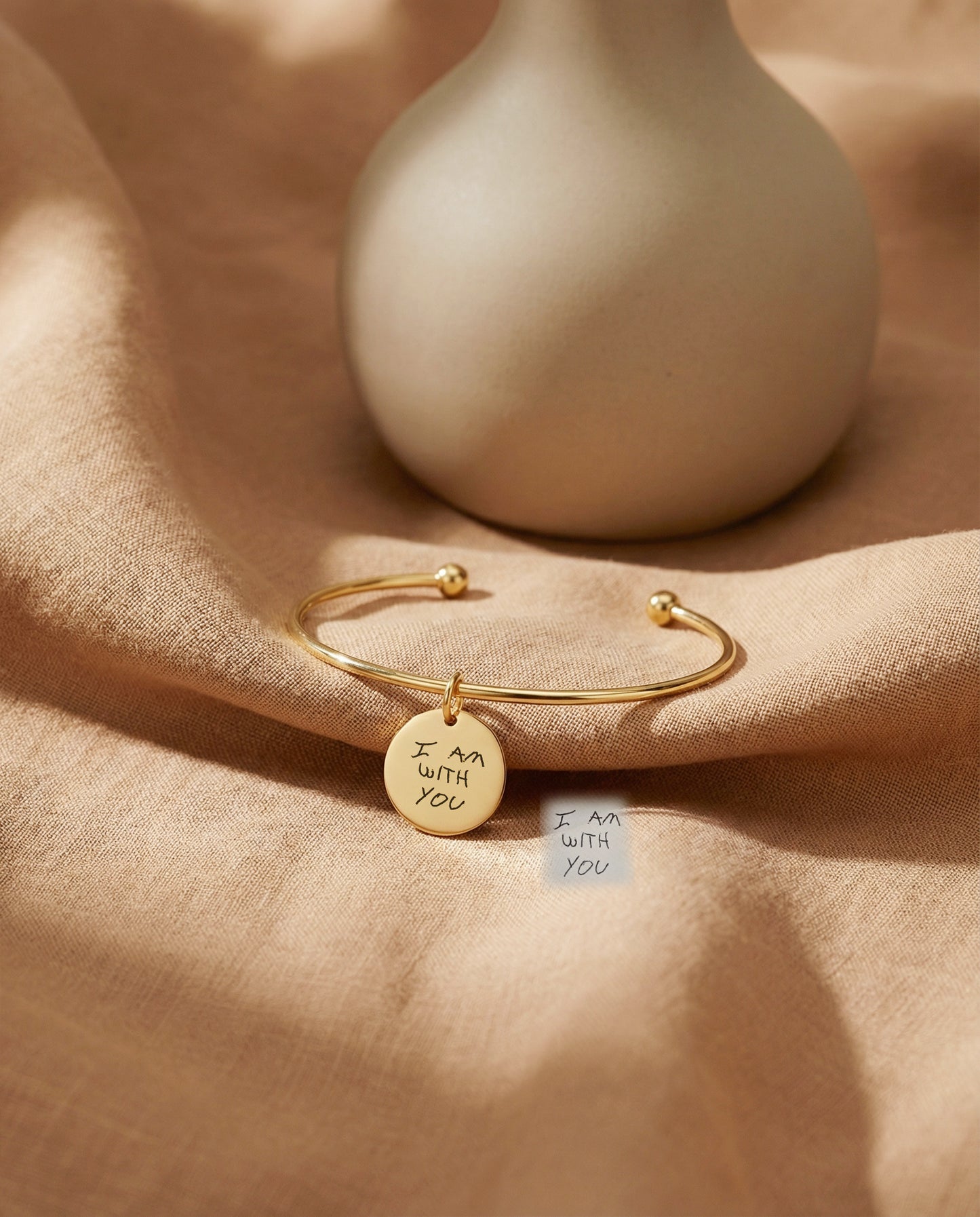 Engraved Handwriting Knot Bracelet