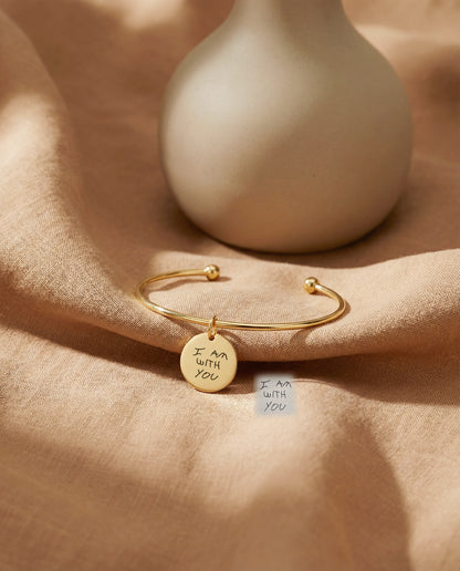 Engraved Handwriting Knot Bracelet