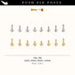 Five-leaf Threadless Titanium Flat Back