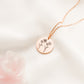 Birth Month Flower Disc Necklace 1-3 Flowers