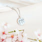 Birth Month Flower Disc Necklace 1-3 Flowers