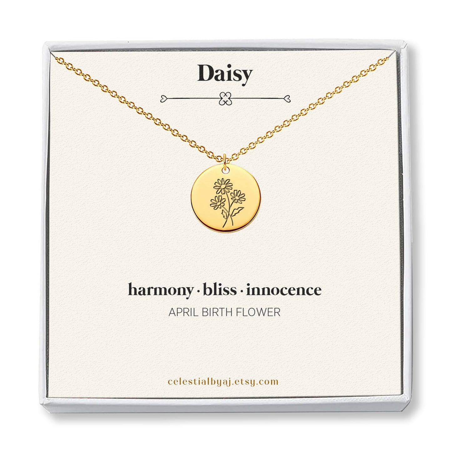 April Birth Flower - Daisy Necklace