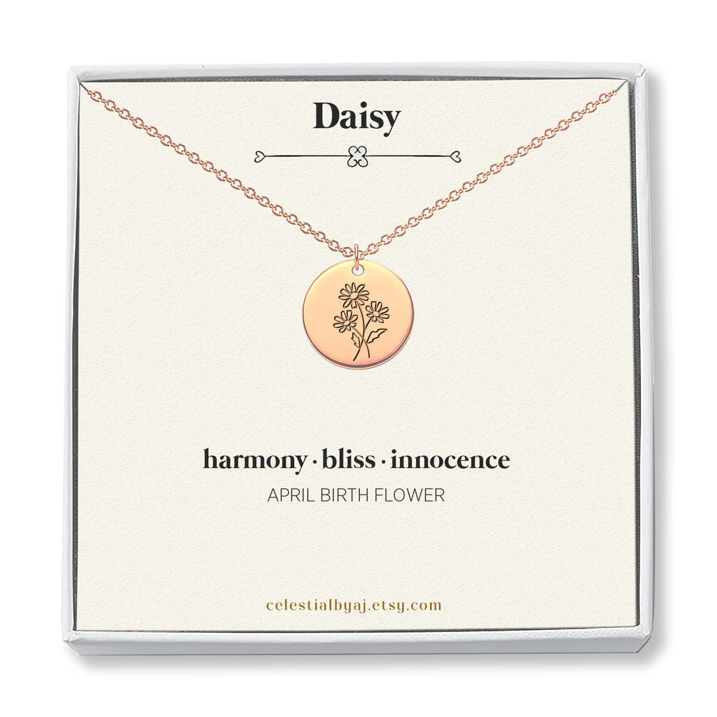 April Birth Flower - Daisy Necklace